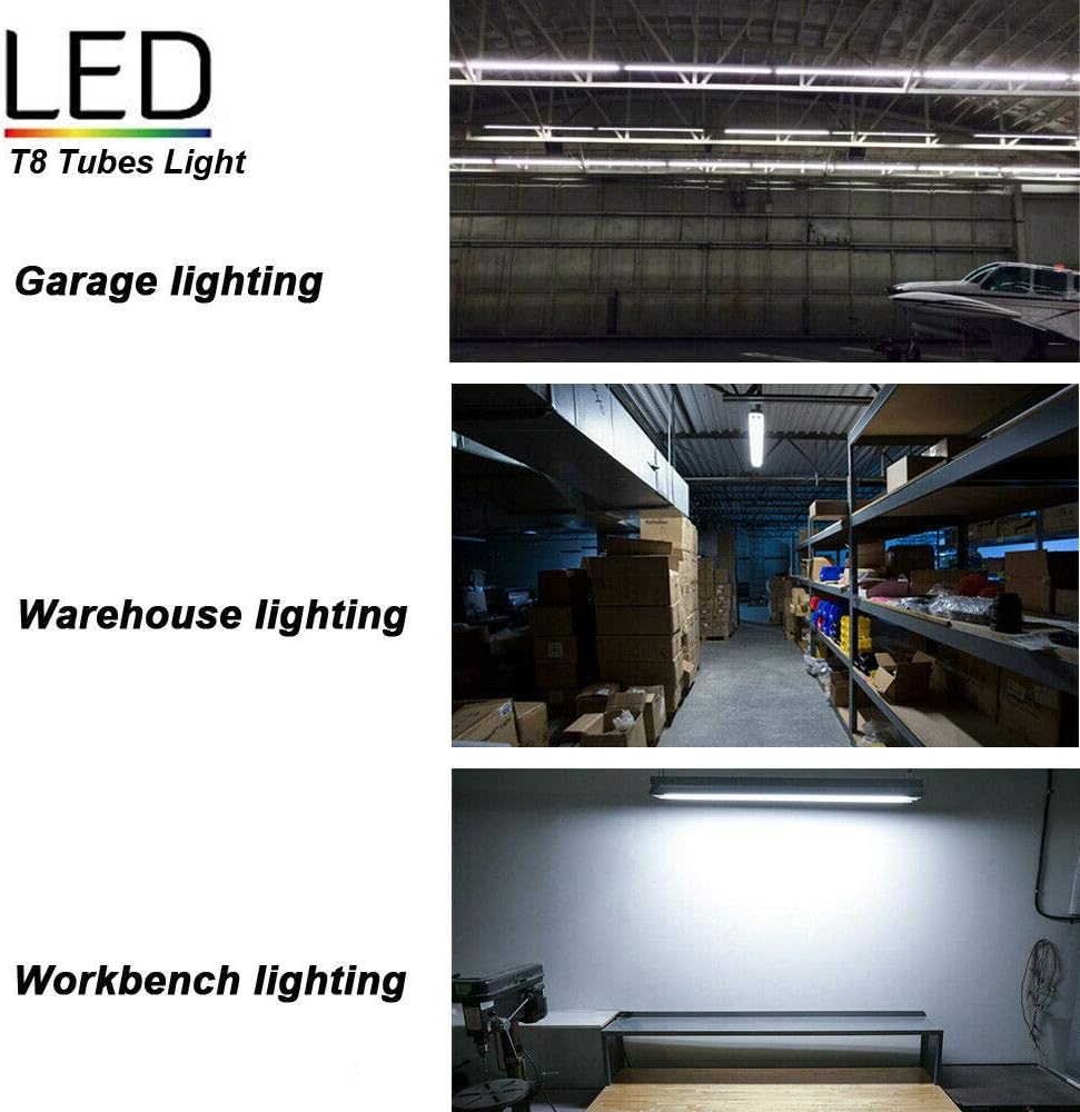 (12-Pack), 8FT LED Shop Light, Super Bright 110W Shop Lights, 19800LM 5000K 8 Foot Led Lights, LED Shop Lights Lighting