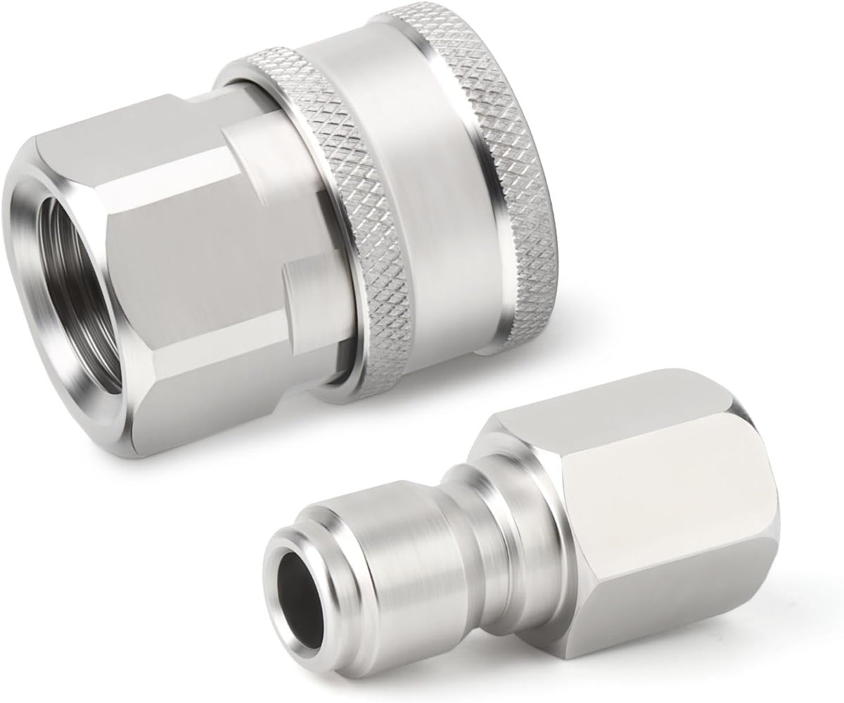 TAISHER 12PCS 304 Stainless Steel Pressure Washer Adapter Kit, Quick Connect Fittings，3/8" Female