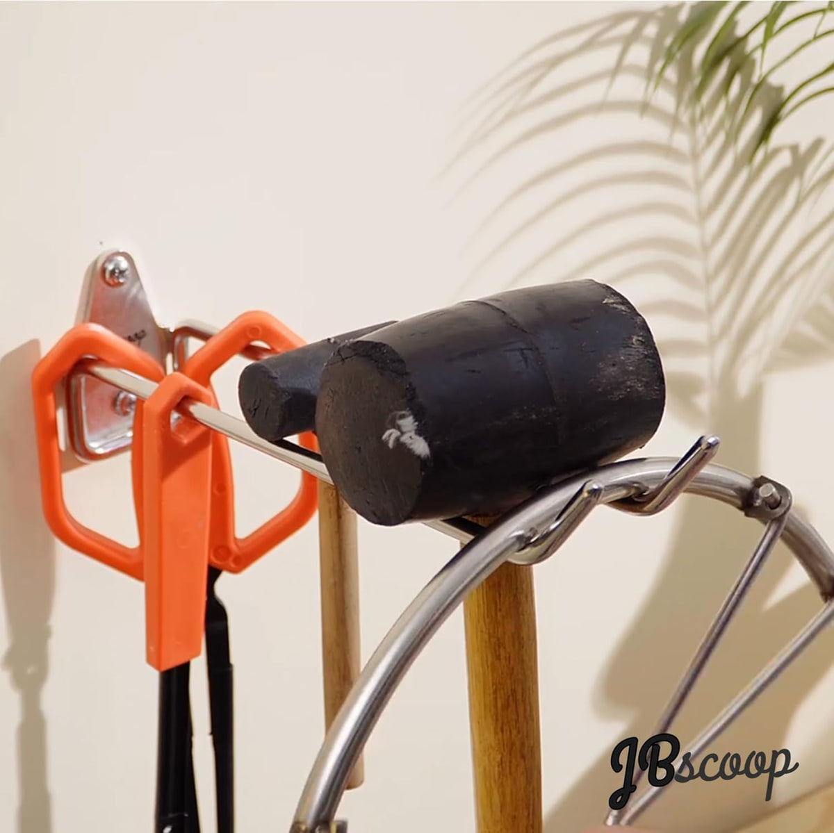 JBscoop Stainless Steel 304 Garage Hooks, Heavy Duty Organizer & Wall Mount Hanger Rack for Tools, Equipment, and More, Rust-Resistant & Durable