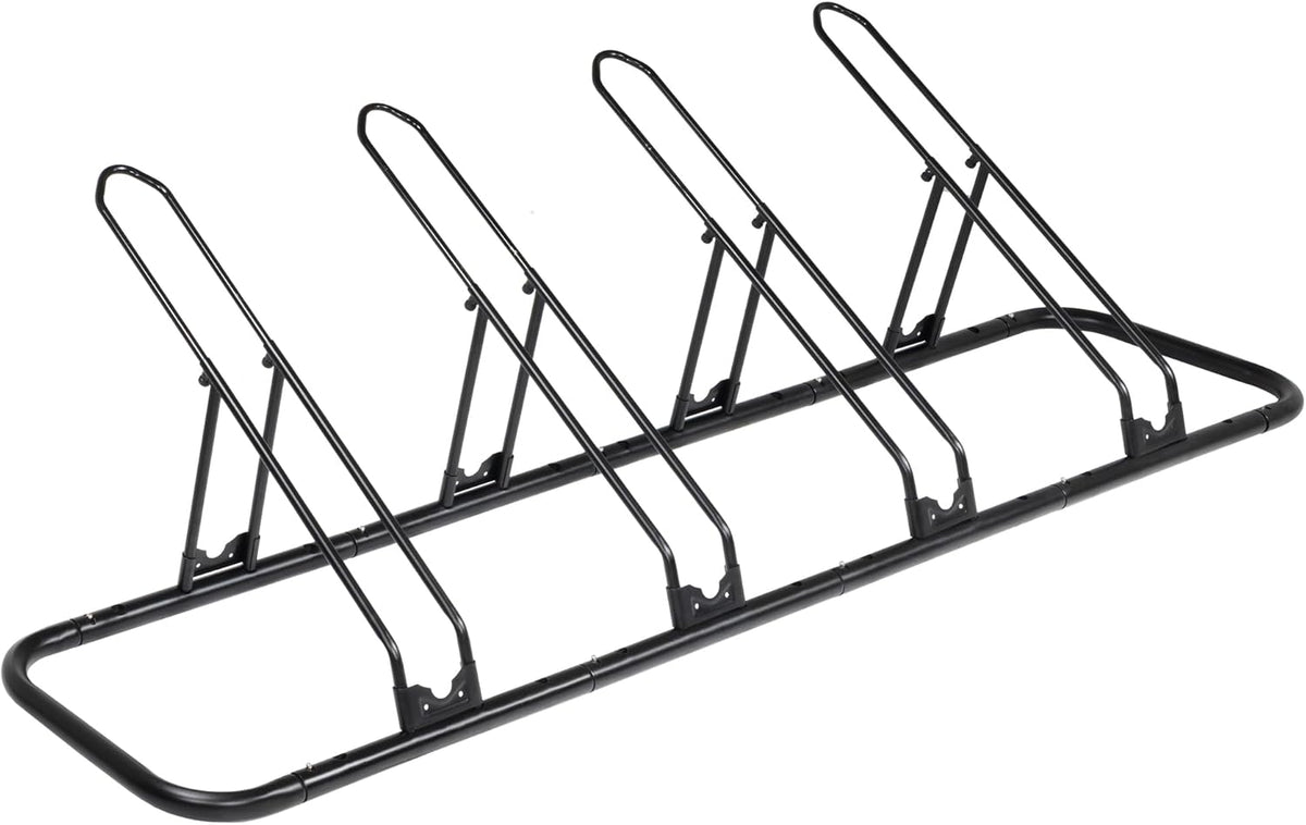 CyclingDeal Bike Rack Floor Parking Bike Stand for up to 6 Bicycles | Indoor, Home & Garage Storage Rack | Stable & Secure Bicycle Stand w/Tire Grooves Up to 29", Holding Plates & Custom Spacing