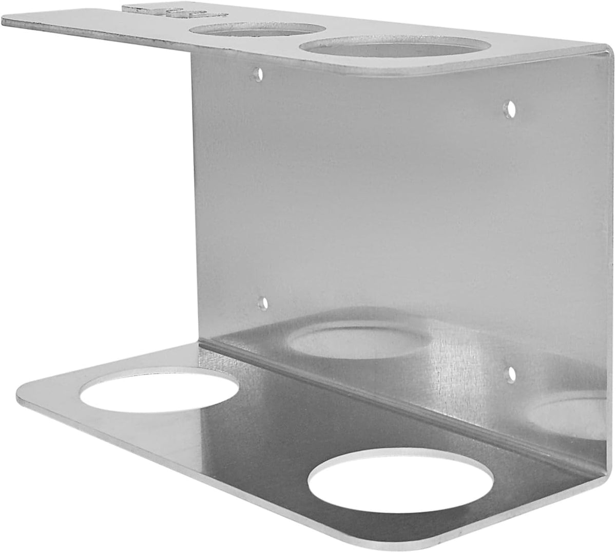 Hand Grease Gun Holder Rack Aluminum Wall Mount Storage Racks Suitable for Enclosed Trailer Shop Garage Silver