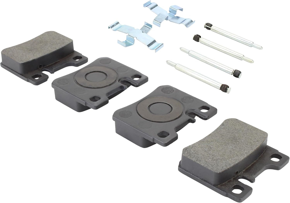 Premium Semi-Metallic Rear Brake Pads (1001-0620M) Compatible with Mercedes-Benz 190E 1993-1987, 300E 1993-1986, C36 AMG 1997-1996, C220 1995-1994, C280 1995-1994