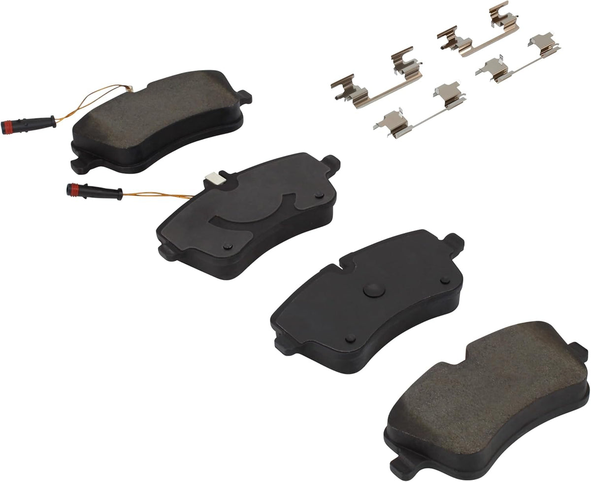 Premium Semi-Metallic Front Brake Pads (1001-0872M) Compatible with Mercedes-Benz C200 2004-2001, C230 2005-2002, C240 2001, C240 2004-2003, CLK280 2009-2007, E280 2007, SLK200 2007-2005