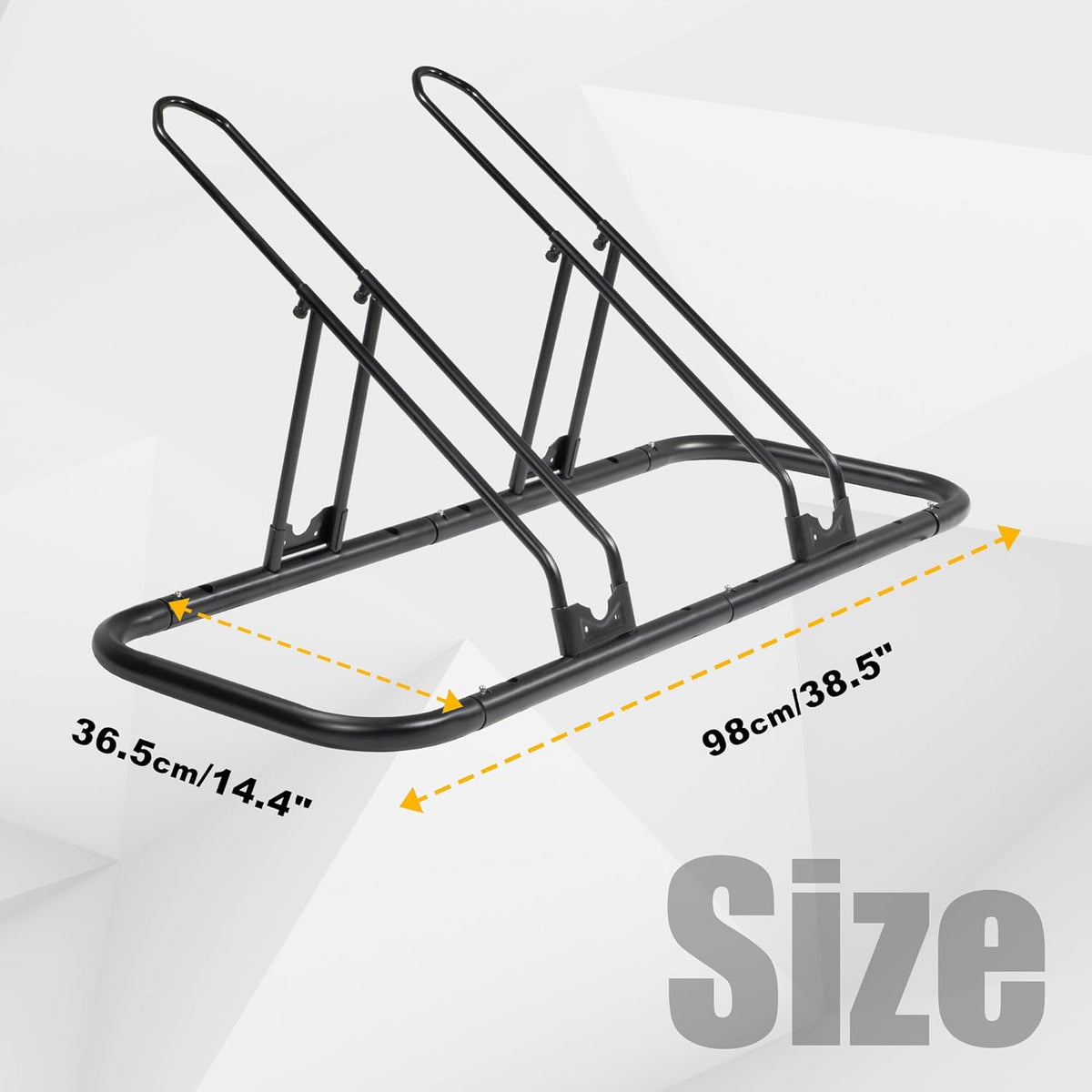 CyclingDeal Bike Rack Floor Parking Bike Stand for up to 6 Bicycles | Indoor, Home & Garage Storage Rack | Stable & Secure Bicycle Stand w/Tire Grooves Up to 29", Holding Plates & Custom Spacing