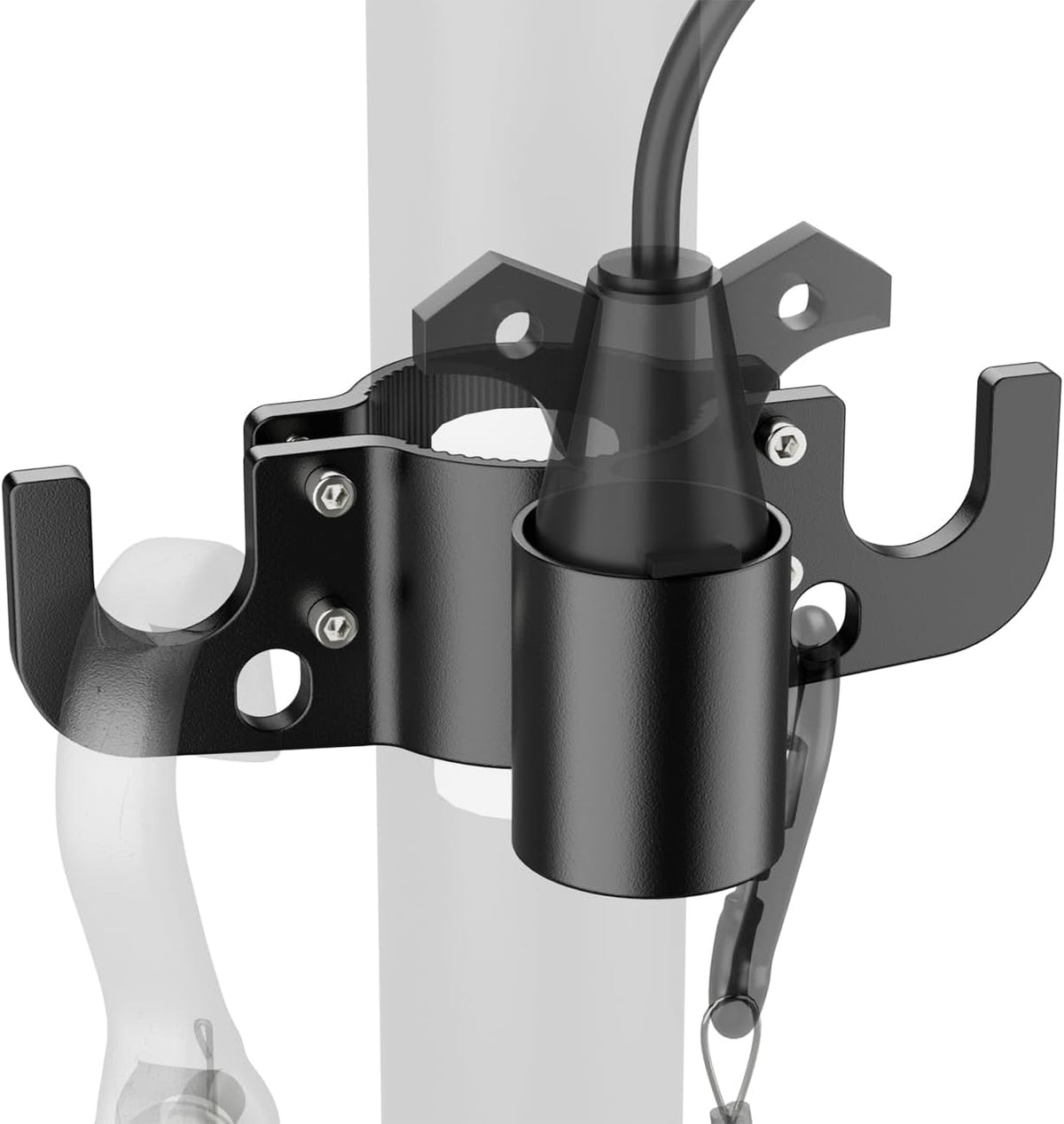 Safoner Aluminum Trailer Towing Chain Organizer with 7-Way Plug Holder- Heavy-Duty RV Tongue Jack Accessories