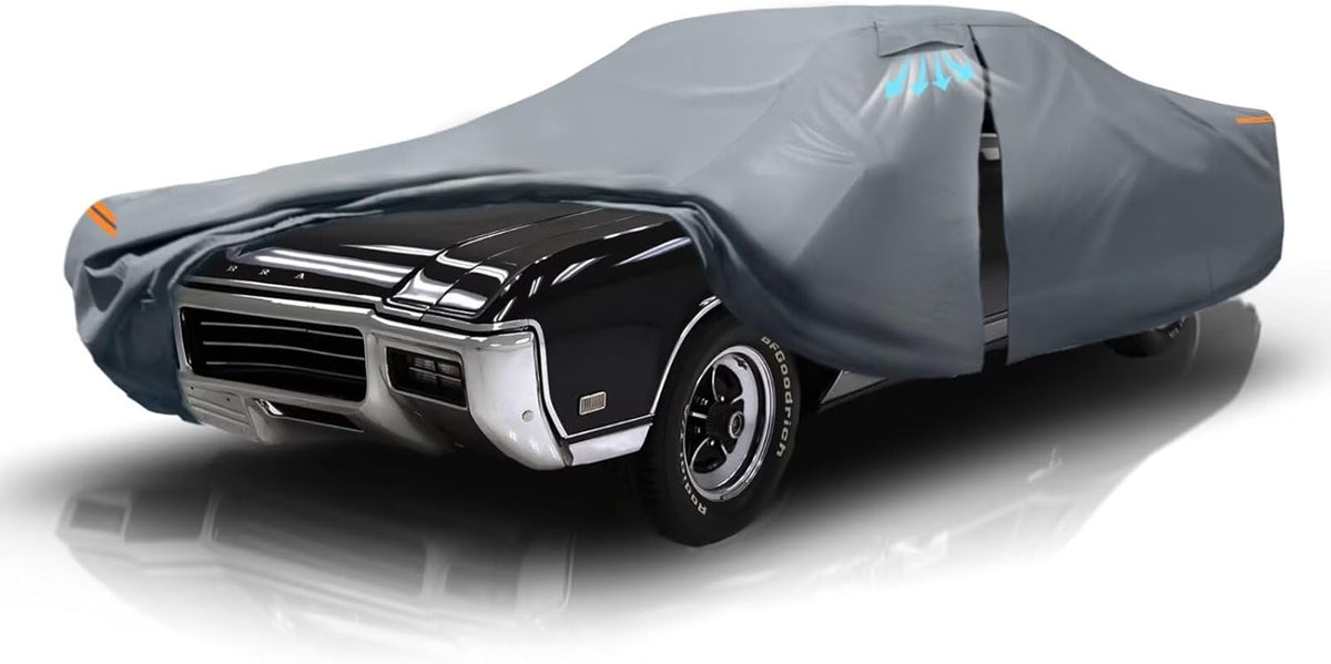 Waterproof Buick Riviera(1966-2000) Car Cover with Breathable Vents, [2025 Upgrade] Premium Covers with Cotton Liner and Zipper Door, Sun Rain Snow Dust Uv Protection.(Gift with Towel)