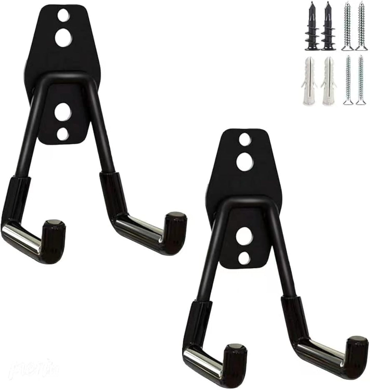 SMARTOLOGY Heavy-Duty Utility Hooks, Wall Hanger, Small 2 Pack, 3 inch Long 2.5 inch Wide, for Garage, Indoor and Outdoor, Ladder Hanger Accessories