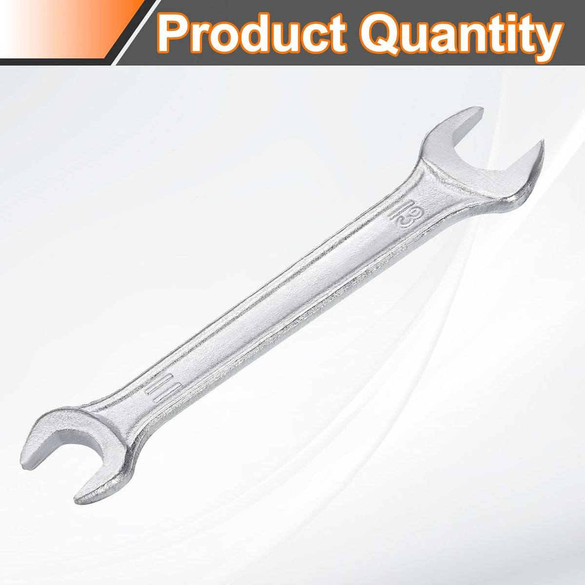 HARFINGTON Double Open End Wrench 11mm x 13mm Metric 15 Degree Offset Angle Small Flat Head Wrench Galvanizing Open Ended Spanner for Automotive Repair Furniture Assembly