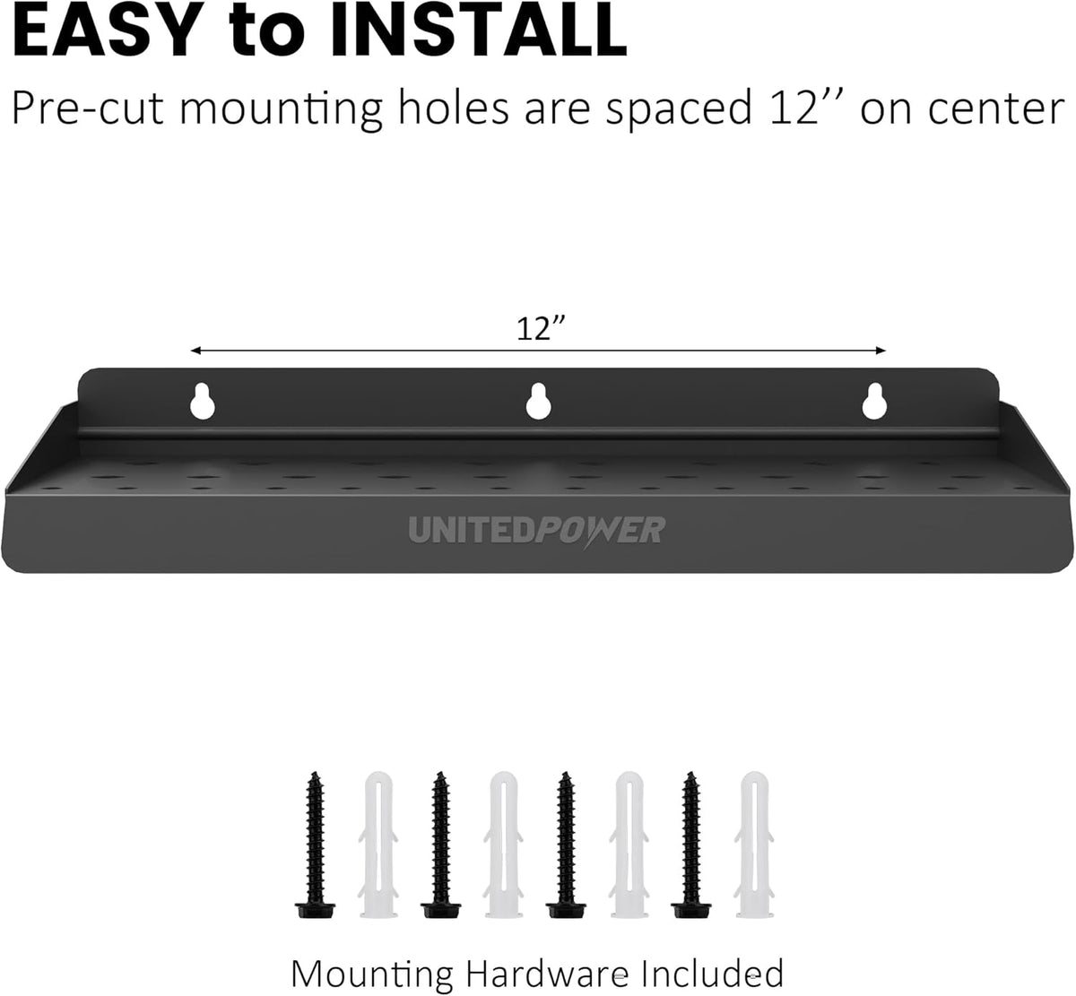 UNITEDPOWER Screwdriver Holder, Wall Mount Storage Rack Organizer for Workshop, Shed, Garage, Home, Stores up to 32 Screwdrivers or Small Tools