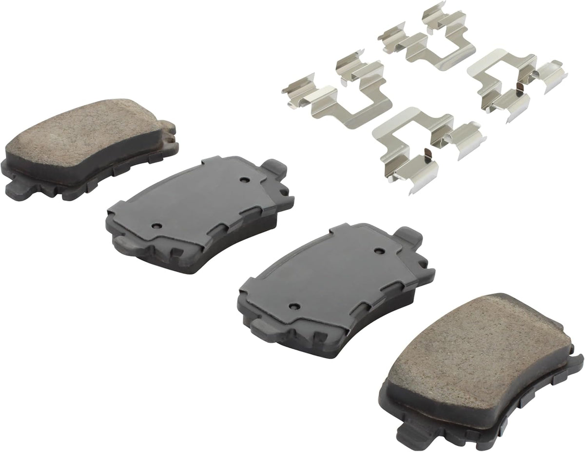 Premium Ceramic Rear Brake Pads (1001-1108C) Compatible with 2004-2018 Audi/Fiat/Volkswagen (A3/A4/A6/GLI/Golf/Golf R/GTI/Jetta/Passat/S3/Tiguan/TT Quattro/TT RS Quattro & More)