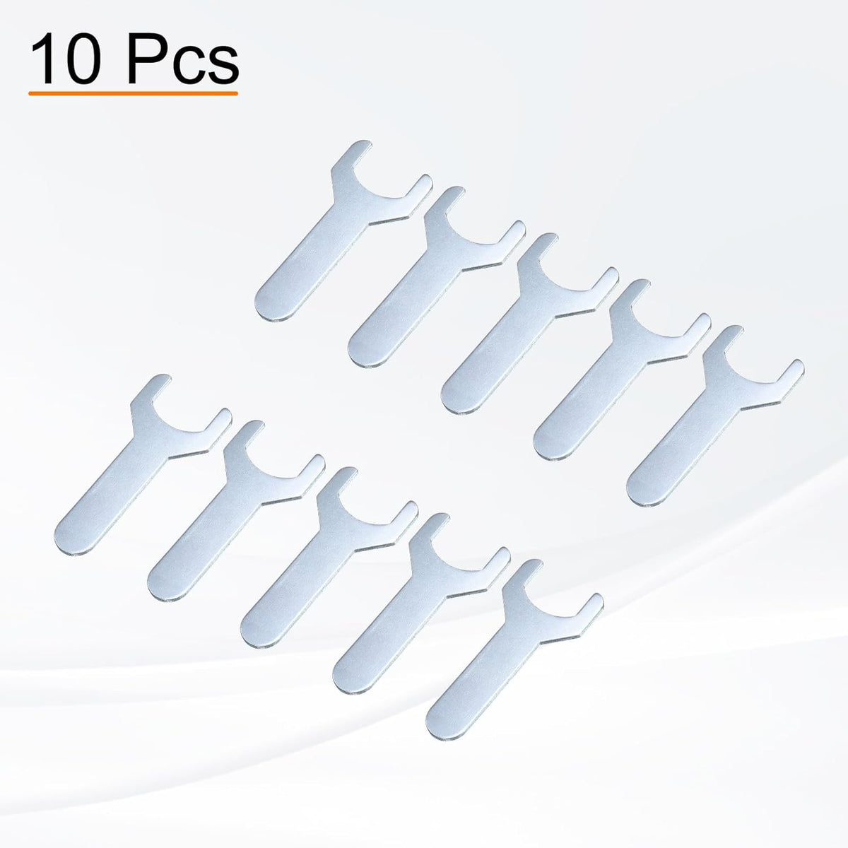 HARFINGTON 10pcs Small Wrench 22x70x2mm Metric U-Shaped Single Open Ended Spanner Super Thin Flat Head Galvanizing Wrench for Automotive Repair Furniture Assembly
