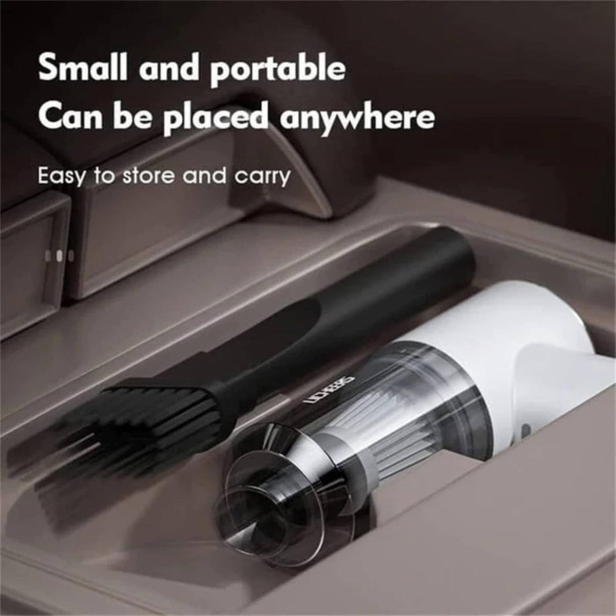 Vortix Smart Car Vacuum/Air Blower,Vortix Electric Air Duster & Vacuum,12000pa High Power Brushless Motor Wireless Handheld Car Vacuum Cleaner with Washable Filter & Storage Bag (Silver)