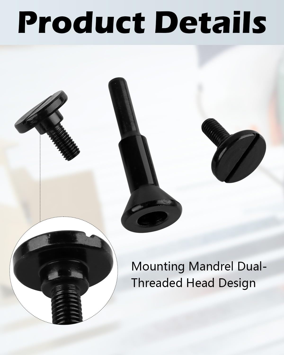 2 Pack Die Grinder Cut Off Wheel Arbor, Mounting Mandrel 3/8" & 1/4" Arbor for Die Grinder Accessories Drill Bits Tool