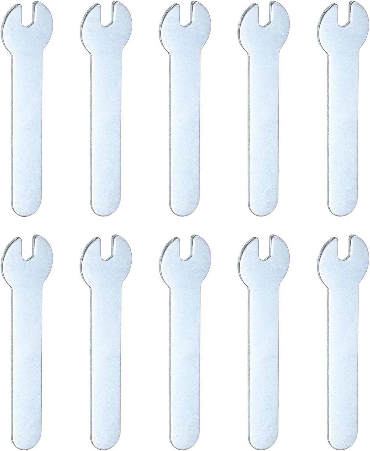 HARFINGTON 10pcs Small Wrench 4x66x1.5mm Metric U-Shaped Single Open Ended Spanner Super Thin Flat Head Galvanizing Wrench for Automotive Repair Furniture Assembly