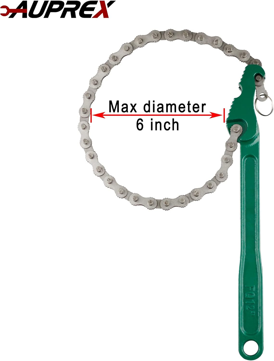 12 Inch Sturdy Carbon Steel Adjustable Heavy Duty Ratcheting Chain Oil Filter Wrench Reversible Chain Style Pipe Fitter With Multi-Purpose