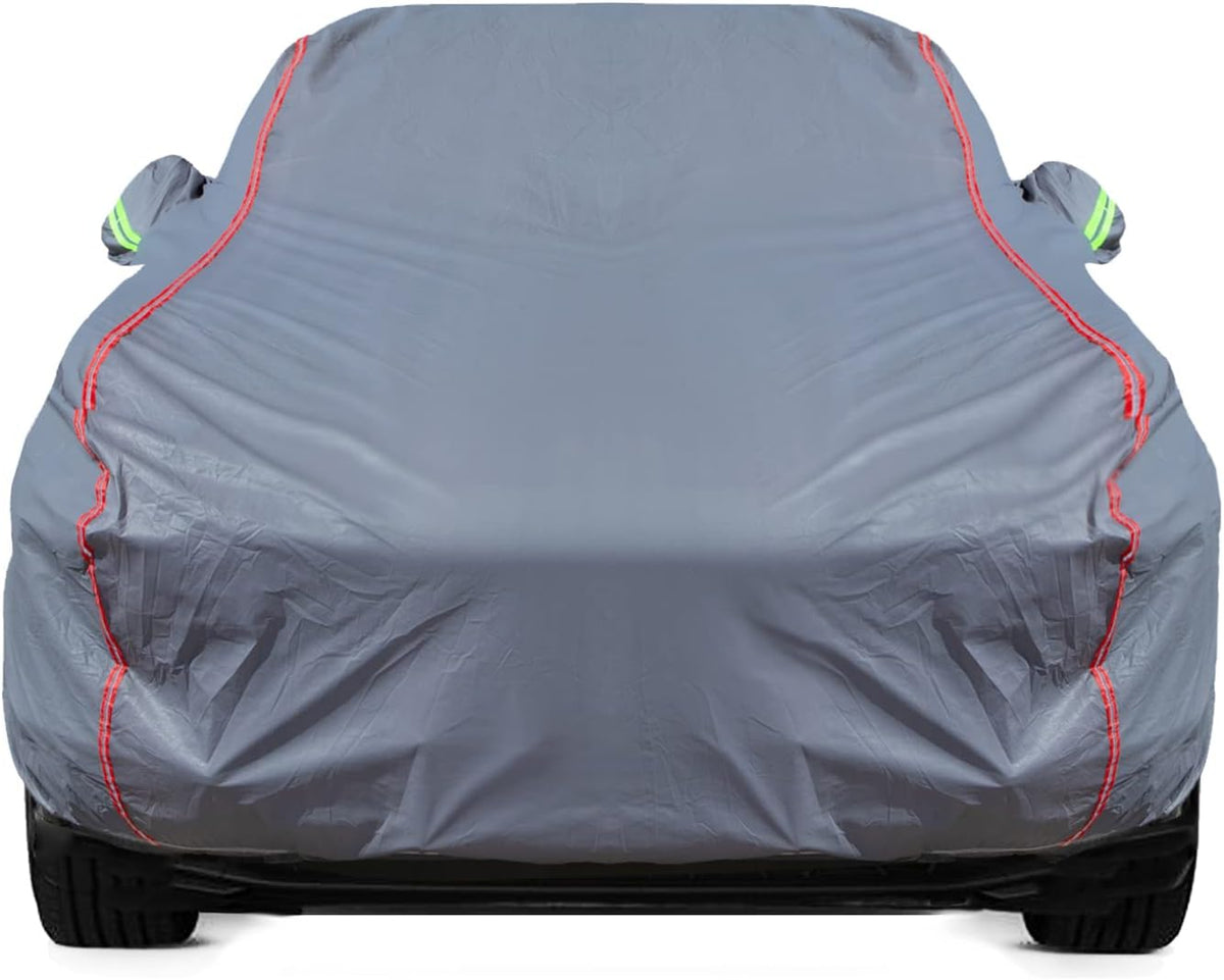 Breathable New Material, Waterproof Car Cover, Locks and Zipper Doors, Sunscreen Waterproof UV Prevention Snowproof Wind and Windproof,Suitable for Indoor Outdoor,for Sedan (188" to 198") C3