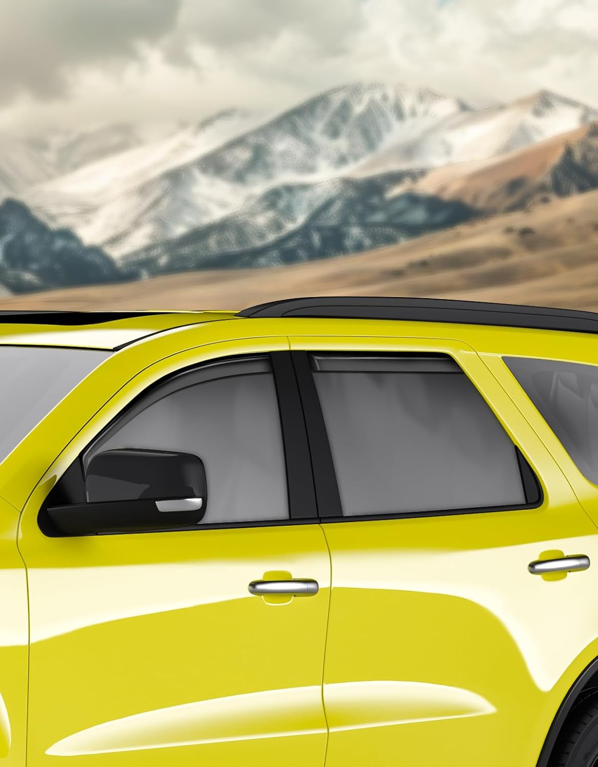 in-Channel Window Rain Guards Fit for Dodge Durango 2011-2025 Extra Durable Window Deflectors Vent Visors Shades Exterior Car Accessories Visors Rain Guards - 4 pcs