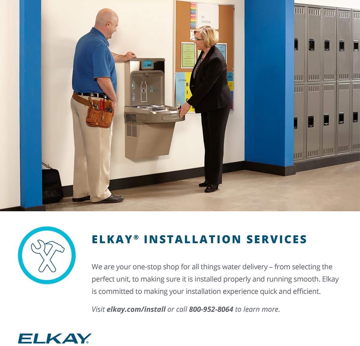 Elkay EZS8S ELKAY COMMERCIAL Wall Mount Cooler ADA Stainless Steel