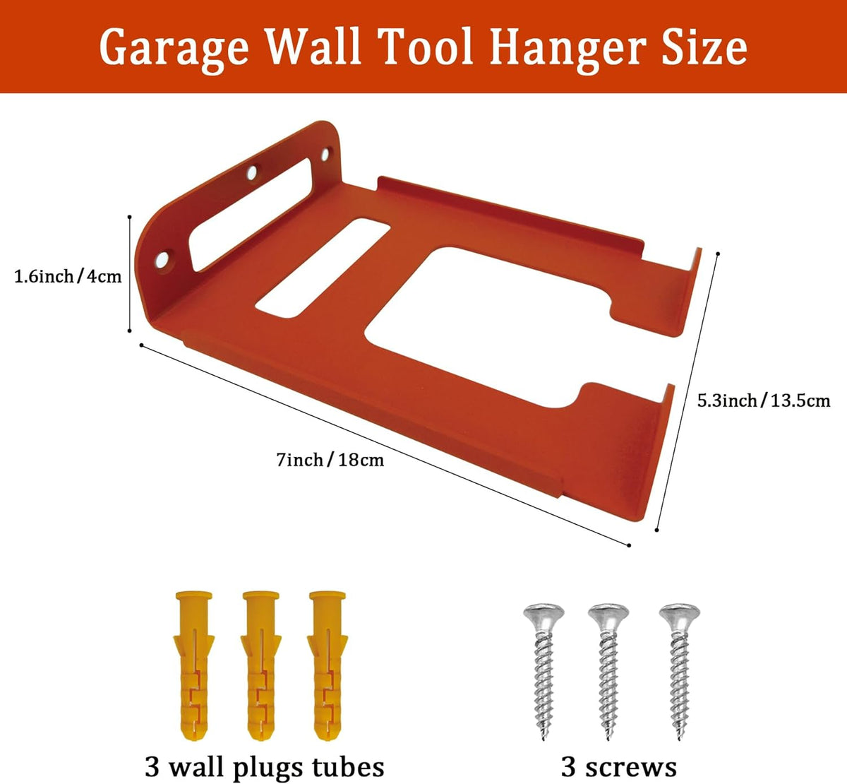Weed Eater Hanger -1 Pack Heavy Duty Trimmer Rack Wall Mount for Grass Trimmer, Garden Tool Rack/Bracket, Wall Mount Tool Hanger, Shed Storage, Weed Wacker Holder