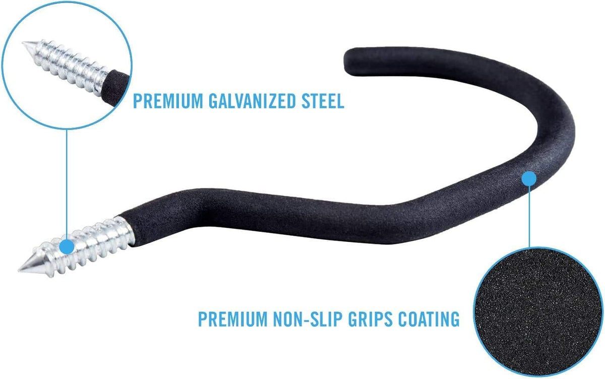 Heavy Duty Bike Hook, 4 Pack Regular Size Bicycle Hangers, Ceiling or Vertical Wall Storage Hooks