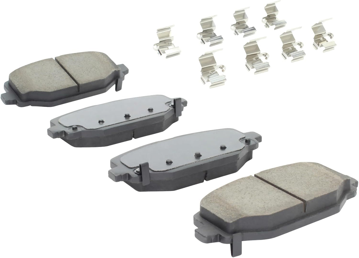 Premium Ceramic Rear Brake Pads (1001-1596C) Compatible with Chrysler Town & Country 2016-2011, Dodge Grand Caravan 2020-2012, Journey 2020-2012, Ram C/V 2015-2013 & More