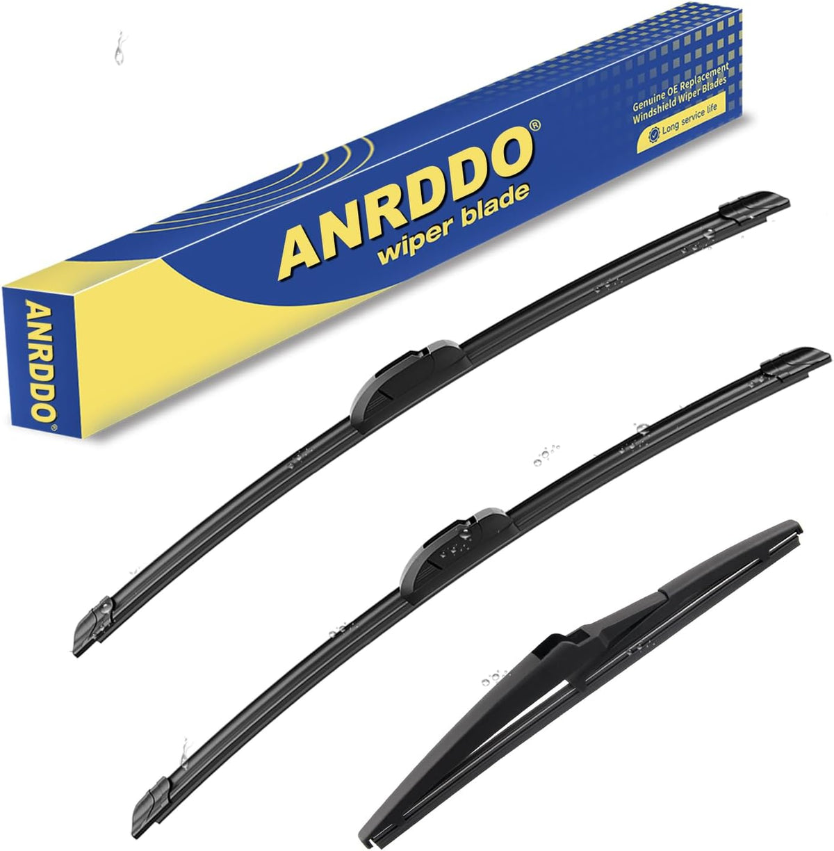 3 wipers Replacement for 2008-2013 Nissan Rogue/2014-2015 Nissan Rogue select/2007-2011 Toyota Yaris, Windshield Wiper Blades Original Equipment Replacement - 26"/14"/12" (Set of 3) U/J HOOK
