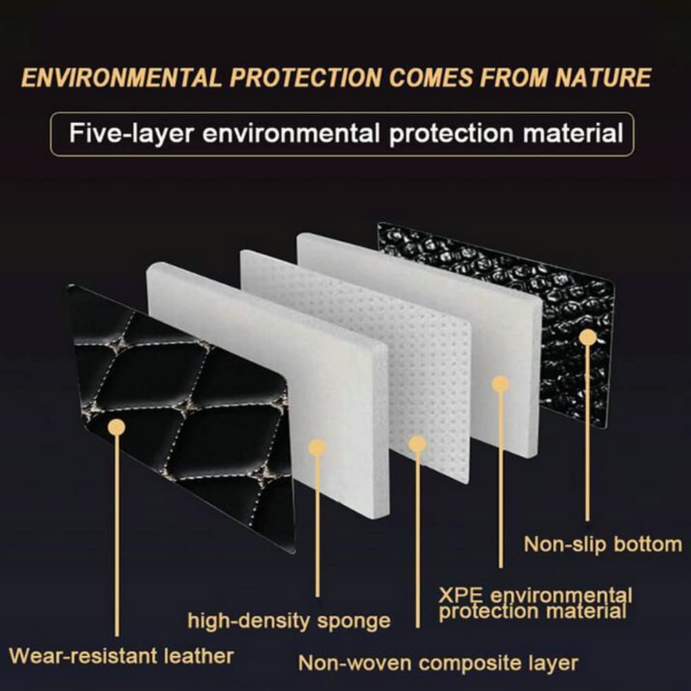 Custom Colors Car Floor Mats Black Pink for 99.9% Sedan SUV Sports， All-Weather Liners Car Floor mat，Luxury Leather Automotive Floor Mats (Light Brown,3D Floor Mats)