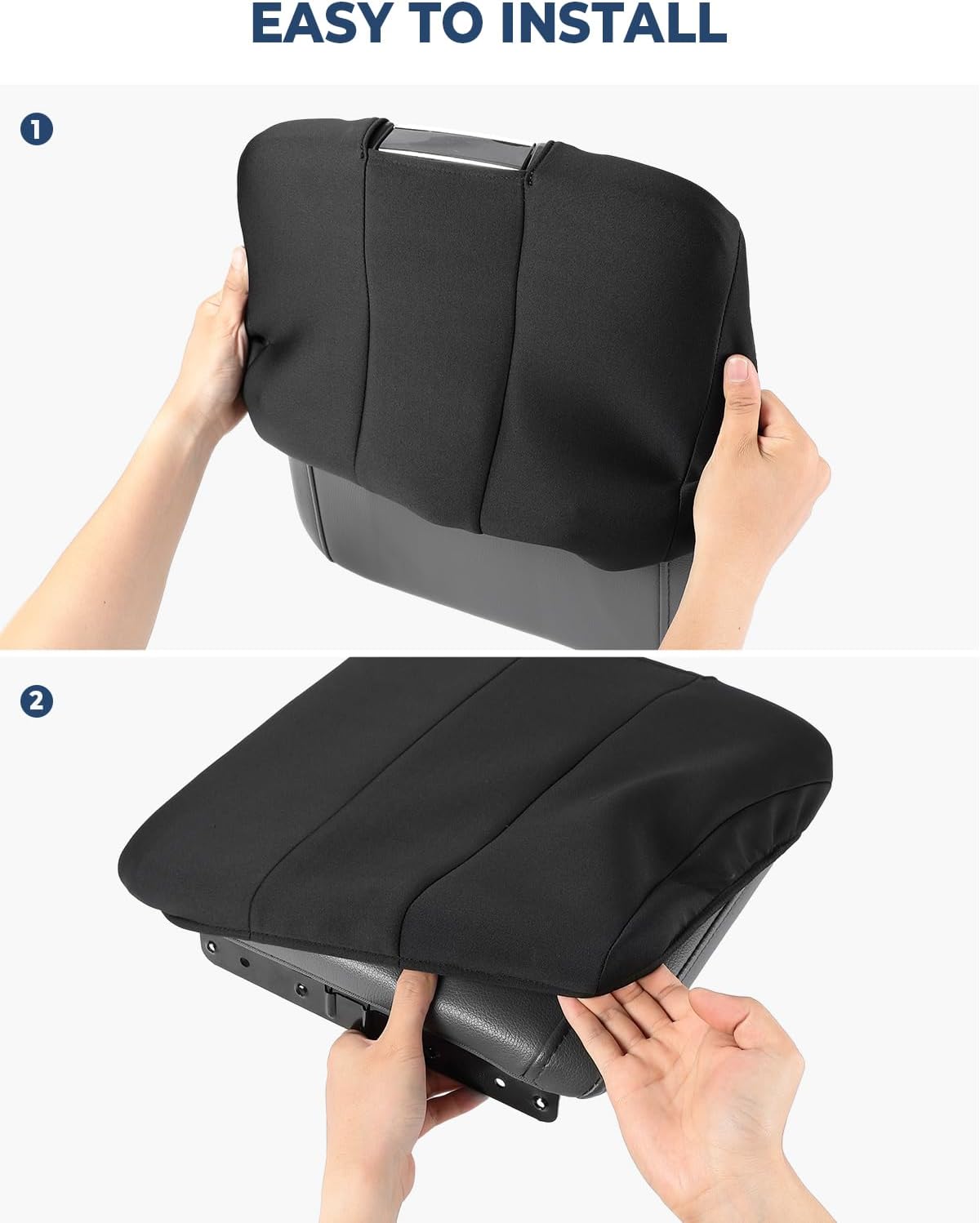 ISSYAUTO Center Console Cover Compatible with 2013-2018 Ram 1500 & 2013-2024 Ram 2500/3500/1500 Classic Model, Only for Jump Seat Console, Customized Armrest Cover Cozy Neoprene Console Cover