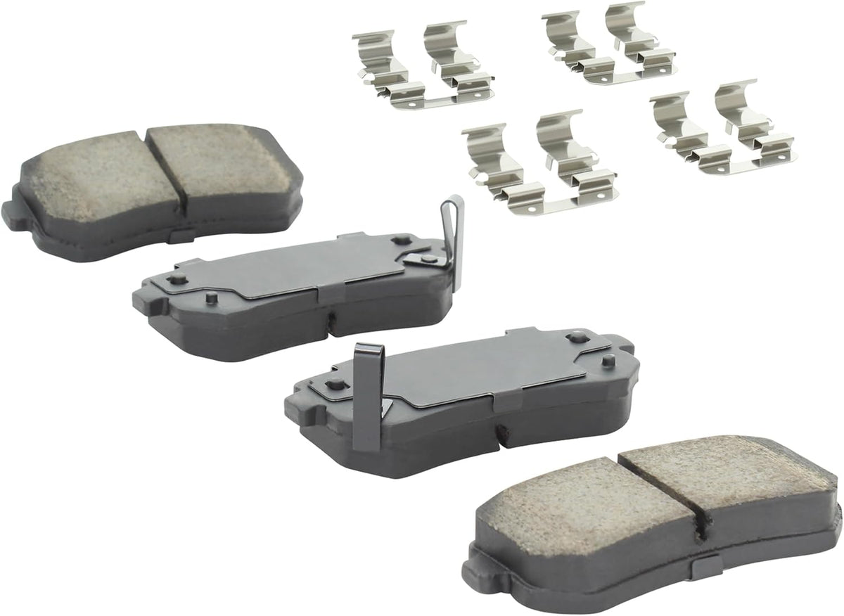 Premium Semi-Metallic Rear Brake Pads (1001-1157M) Compatible with 2003-2017 Chevrolet/Dodge/Hyundai/Kia (Accent/Attitude/Cadenza/Corsa/Elantra/Forte/Forte5/ix35/Rio/Rio5/Sonata & More)