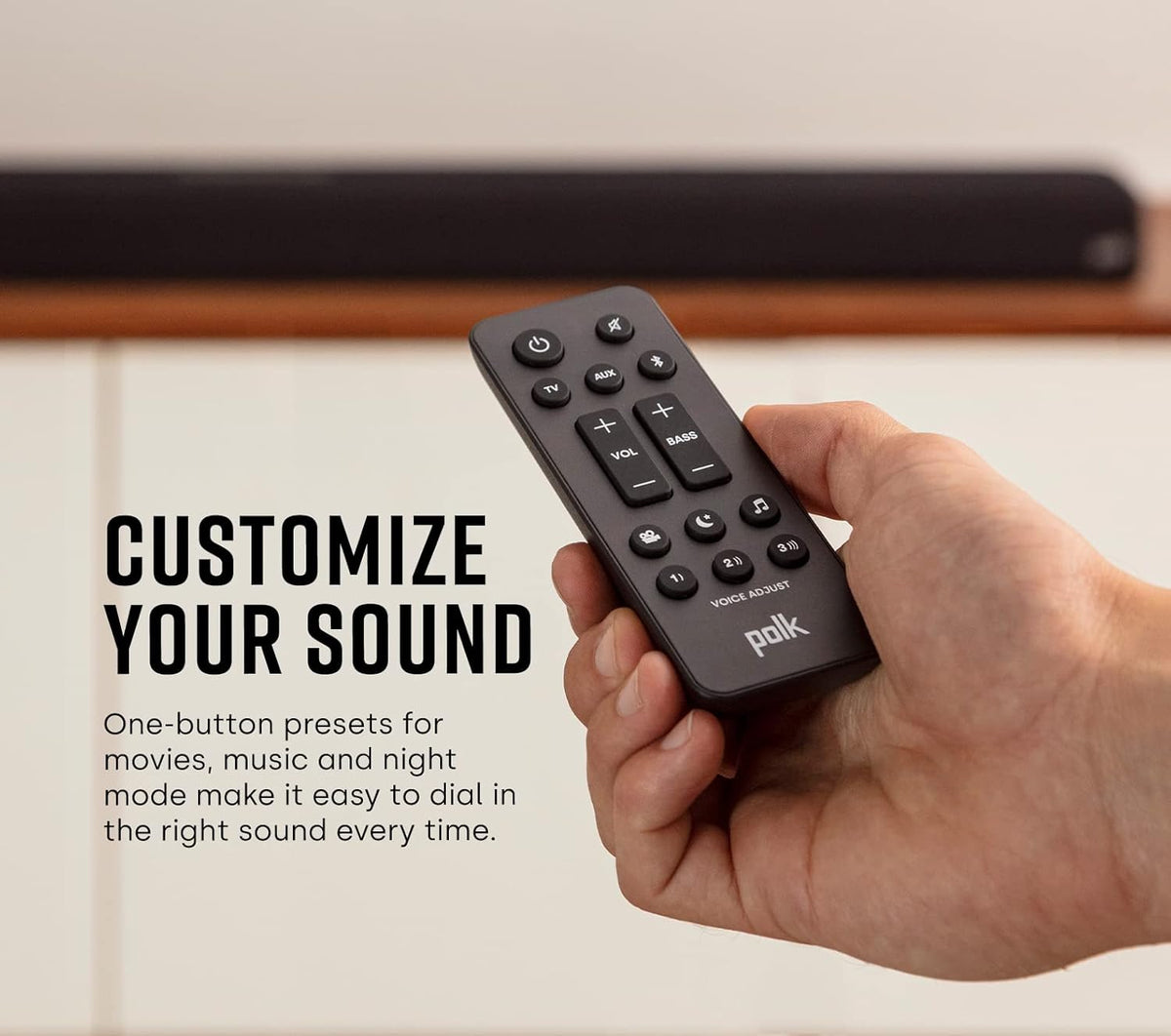 Polk Audio Signa S4 Sound Bar with Wireless Subwoofer - Dolby Atmos 3D Audio, Exclusive VoiceAdjust & BassAdjust Technology, HDMI eARC, Works with 8K, 4K & HD TVs, Bluetooth, Wireless Streaming