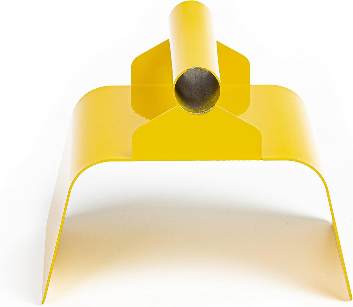 Landscape Curb Trowel 4” x 6” x 4” Stainless Steel Concrete Curbing Trowel Concrete Curb Tool Rectangle Edger Yellow Cement Model Tools with Handle and Putty Knife