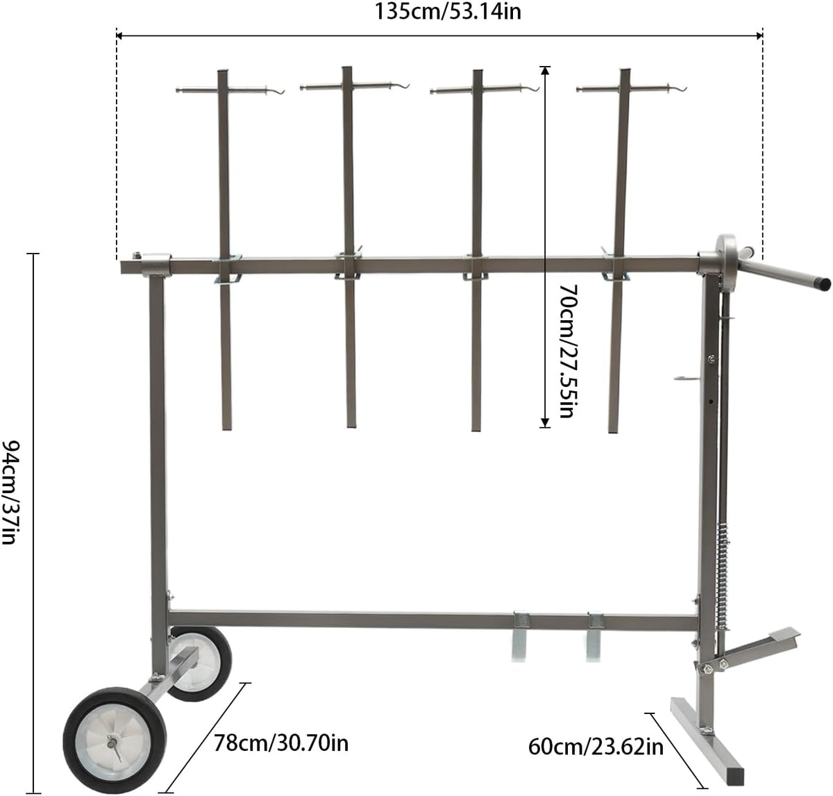 Adjustable Car Body Paint Rack, Paint Stand Repair Work Stand, Bumper/Body Panel/Door Hood Stand Holder, Auto Body Tool for Garages, Repair Shops, and DIY
