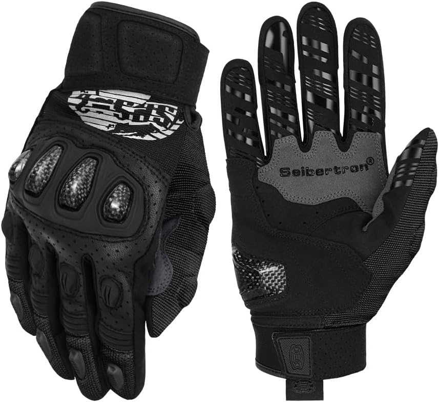 Seibertron SPS Series Touchscreen Motorcycle Motocross BMX ATV MTB Bicycle Cycling Full or Half Finger Gloves Adult and Youth
