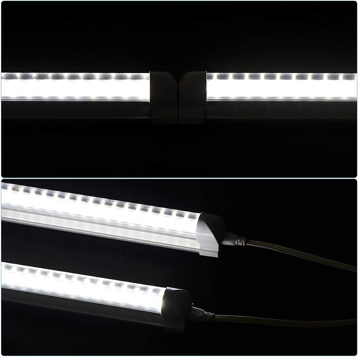 (Pack of 20), 8FT LED Shop Light Fixture - 150W 19000LM, 6000K Cold White, T8 Integrated V Shape 8' Tube Lights, High Output Bulbs for Garage Warehouse Workshop,8Feet 8Foot Led Fluorescent Bulbs