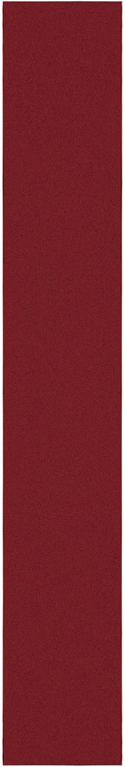 Ottomanson Hallway Runner Rug 1'10" x 12' Non Slip Solid Area Rugs Easy to Clean Laundry Rug Runner Durable & Pet Friendly Floor Carpet Runners for Hallways Entryway Living Room Kitchen, Red