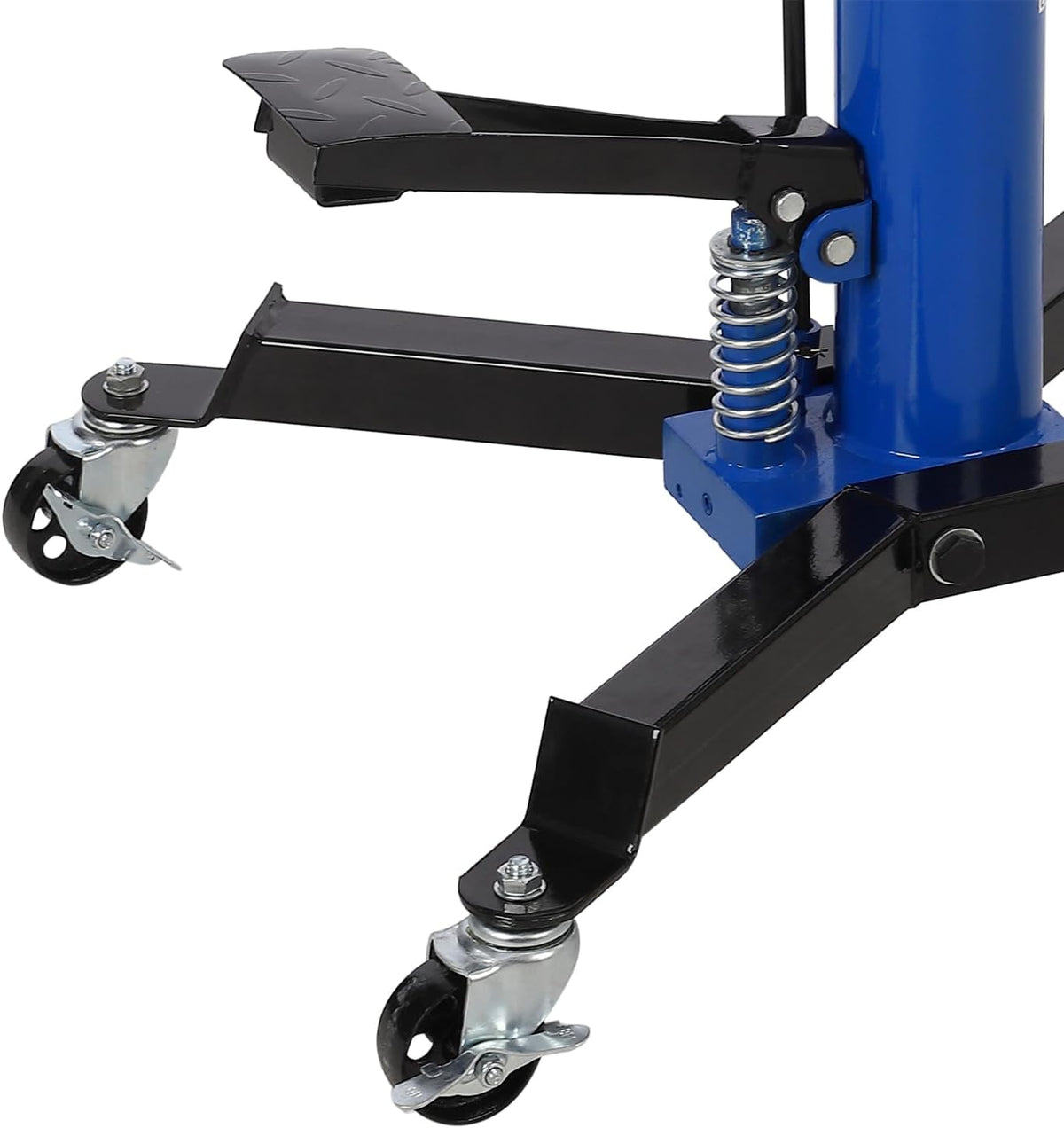 Hydraulic Transmission Jack 1322 LBS (3/5 Ton) Capacity 33.8"-72.8" Lifting Height 2 Stage Hydraulic Telescoping Jack Heavy Duty with Foot Pedal and 360° Swivel Wheel, Blue