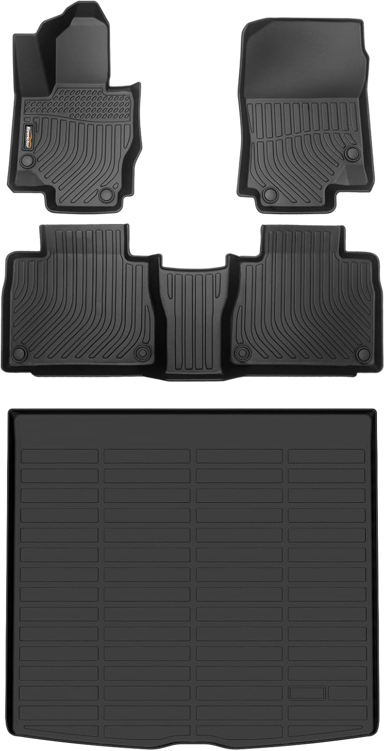 Binmotor-All Weather Car Floor Mats for Mercedes Benz GLE 2020-2025, GLE350/GLE450 (No for Coupe/AMG), TPE Floor Liners Car Mats GLE Cargo Trunk Mat Accessories