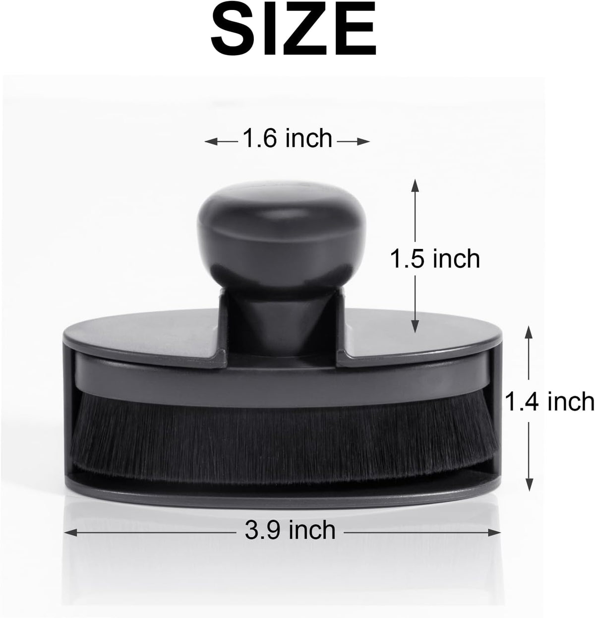 UNIMEIX Tire Shine Applicator Brush Large Vegan Oval Tire Shine Brush with Storage Stand for Vehicles Tire Shine Polish Wax and Car Wash