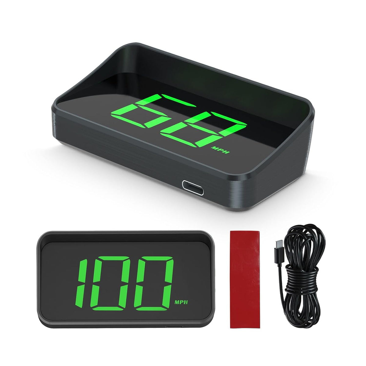 Head Up Display M2, HUD Projection Display Speed, Compact Body, Large Font, Plug and Play, Suitable for All Vehicles