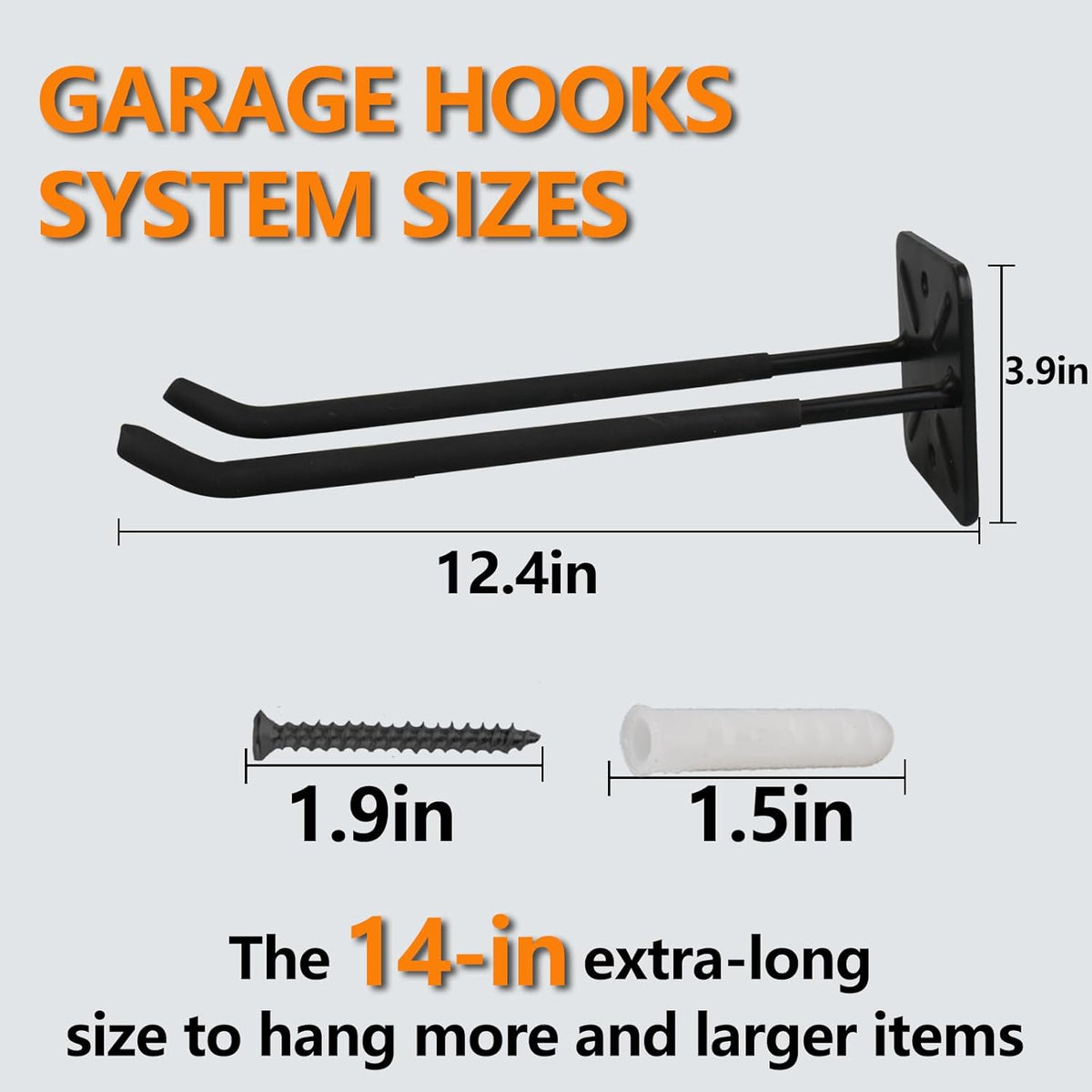 Folding Chair Rack, Heavy Duty Garage Wall Mount Organizer and Holder, Multi-Use Storage Hooks for Chairs, Ladders, Garden and Yard Tools, Durable Metal Utility Hangers (4Pack)