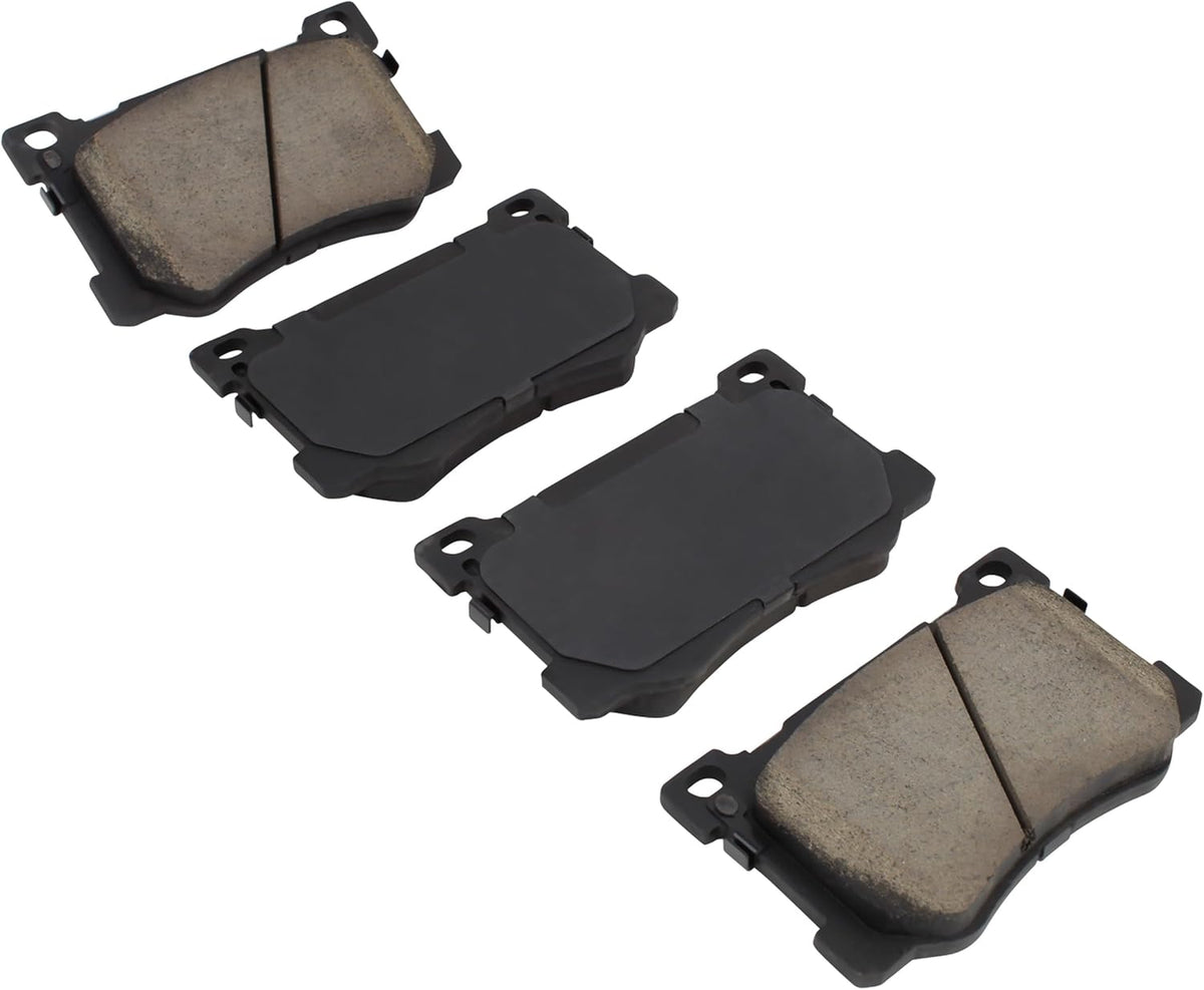 Premium Ceramic Front Brake Pads (1001-1799C) Compatible with Genesis G80 2017-2020, Hyundai Genesis 2015-2016, Kia K900 2016-2017