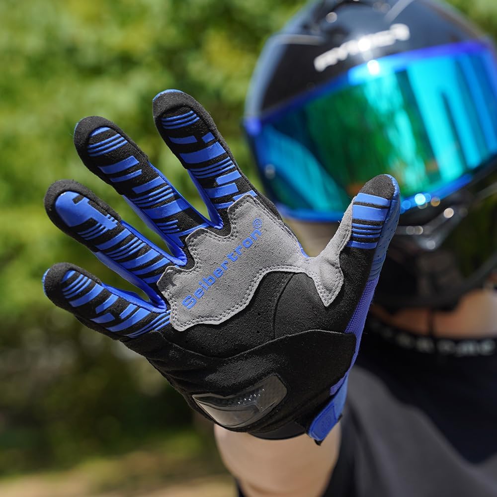 Seibertron SPS Series Touchscreen Motorcycle Motocross BMX ATV MTB Bicycle Cycling Full or Half Finger Gloves Adult and Youth