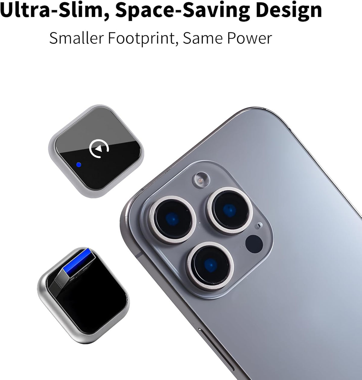 Wireless CarPlay Adapter for iPhone - Upgraded Mini Design, USB/USB-C Plug & Play Converts Wired Connection - Compatible with iOS 10+ & Factory CarPlay Cars