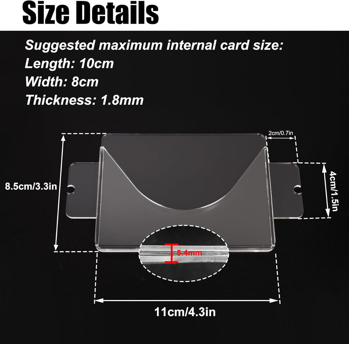 1 Pack Parking Permit Holder for Car Windshield,Acrylic Pass Holder with Strong Suction Cup,Clear Parking Tag Holder for Parking Permit,Vehicle Permit,Toll Pass,Name Card(4x3in)