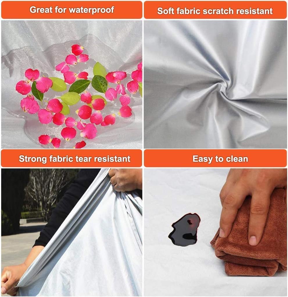 Kayme Car Covers for Automobiles Waterproof All Weather Sun Uv Rain Protection with Zipper Mirror Pocket, Suitable for Audi A4 Avant, Volvo V50 V60 V70, etc. Fit Station Wagon (178 to 190 Inch) 2XL