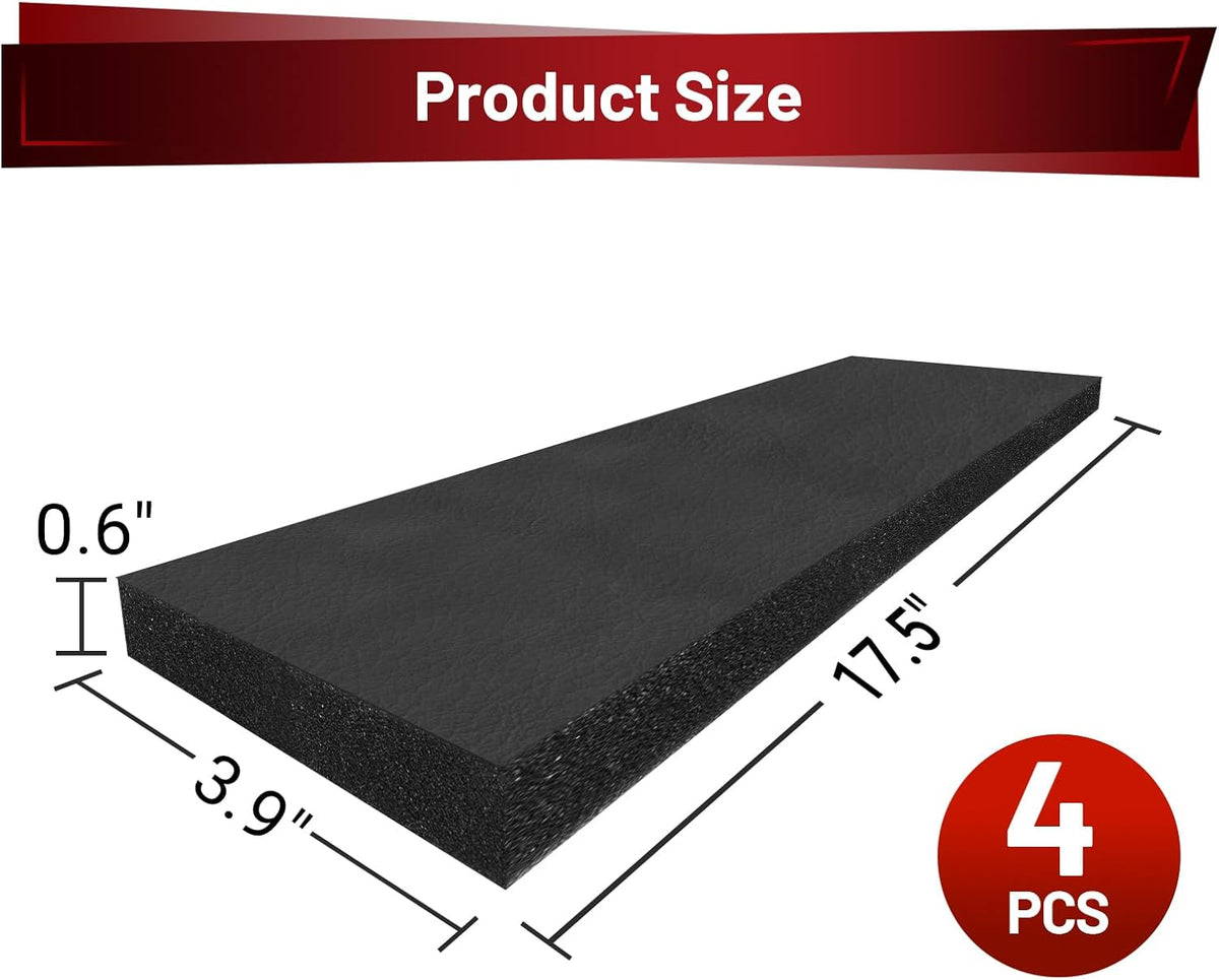 ROBLOCK 4 PCS Garage Wall Protector 17.5x4 inch, Self Adhesive Garage Wall Protector for Car Doors, Durable Foam Padding Wall Guard, Waterproof Car Door Protector, Easy Setup Wall Bumper Guards