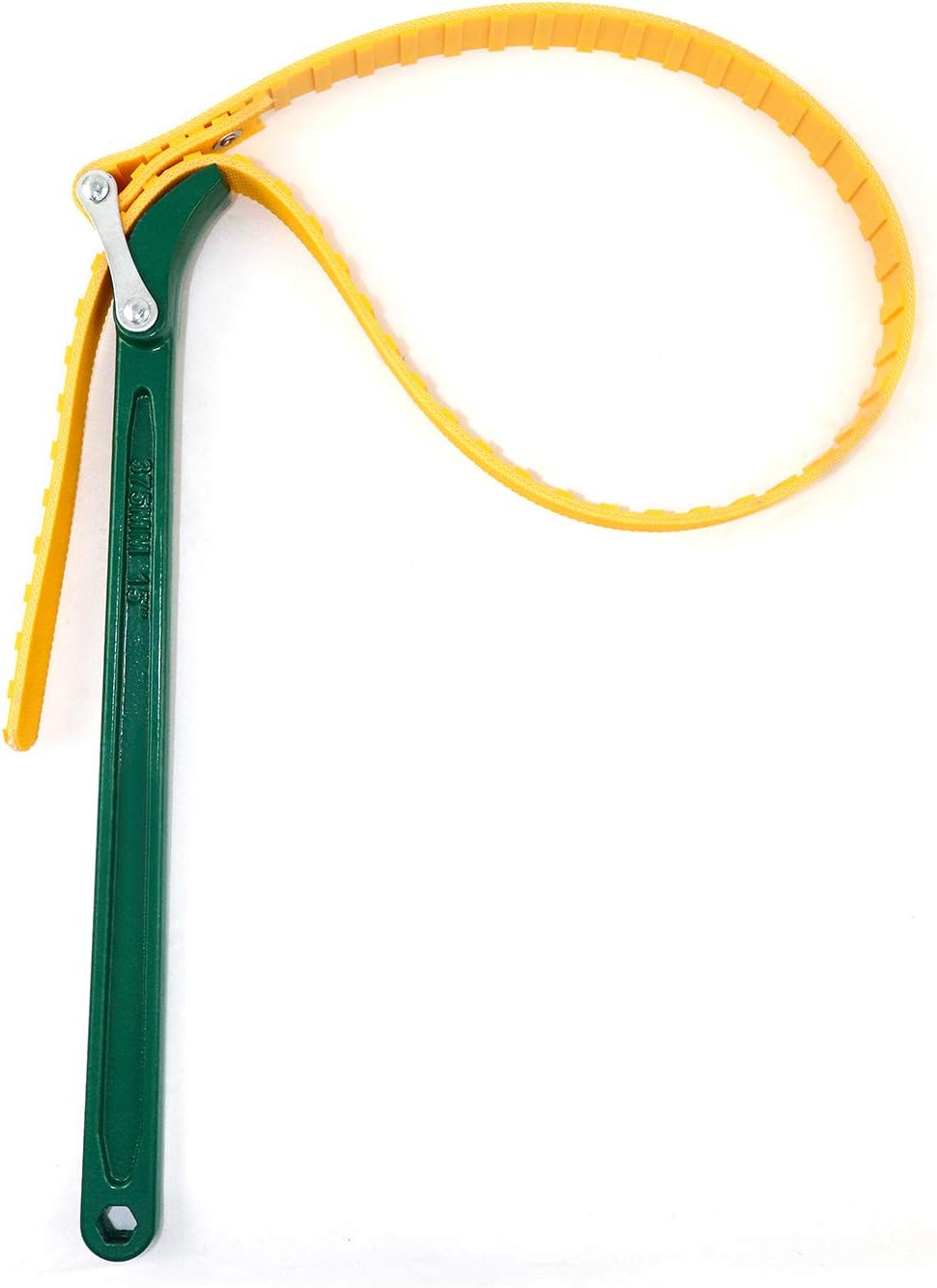 QWORK 15" Belt Strap Wrench, Multi-Purpose Adjustable Strap Oil Filter Wrench with 35 7/16" Capacity