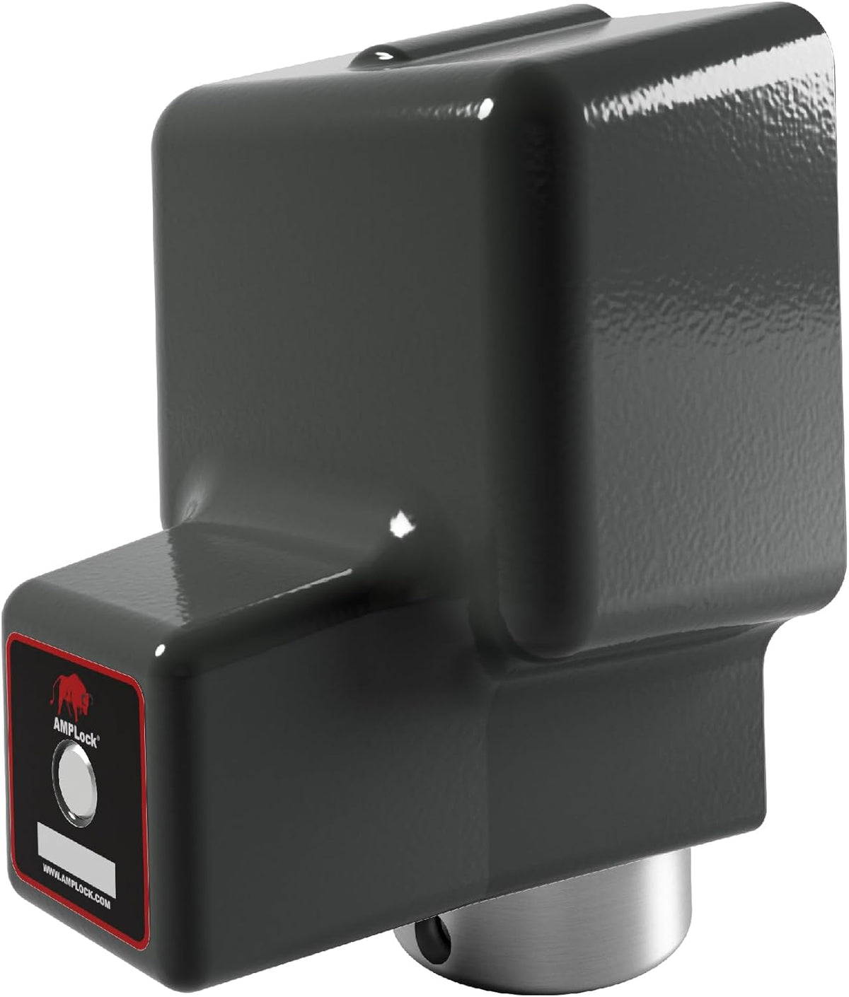 AMPLock - U-BRU2516 2 5/16" Heavy Duty Ball Coupler Lock - Square Edge Design - Patented Boat Travel Trailer Hitch Locks, 2-Parts Anti Theft Trailer Hitch Lock, RV Accessories, Push & Locking System