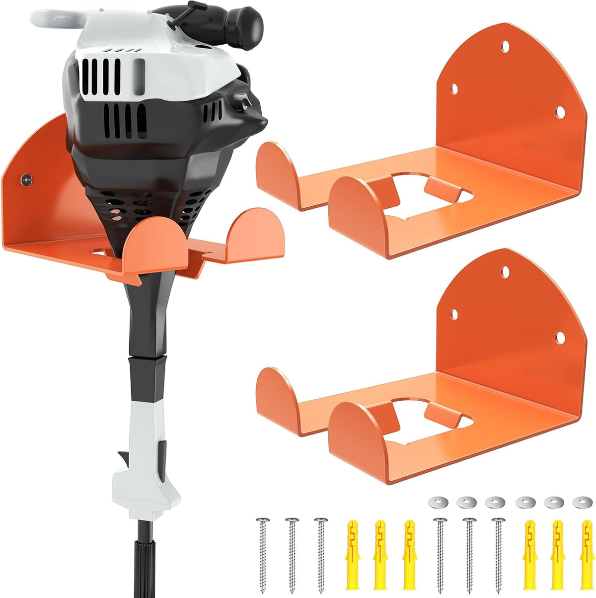 Trimmer Rack Wall Mount Heavy Duty Weedeater Hanger for Garage Wall Bracket Garage Organizer Weed Eater Hanger for Grass Trimmer, Garden Tools 2 Pack
