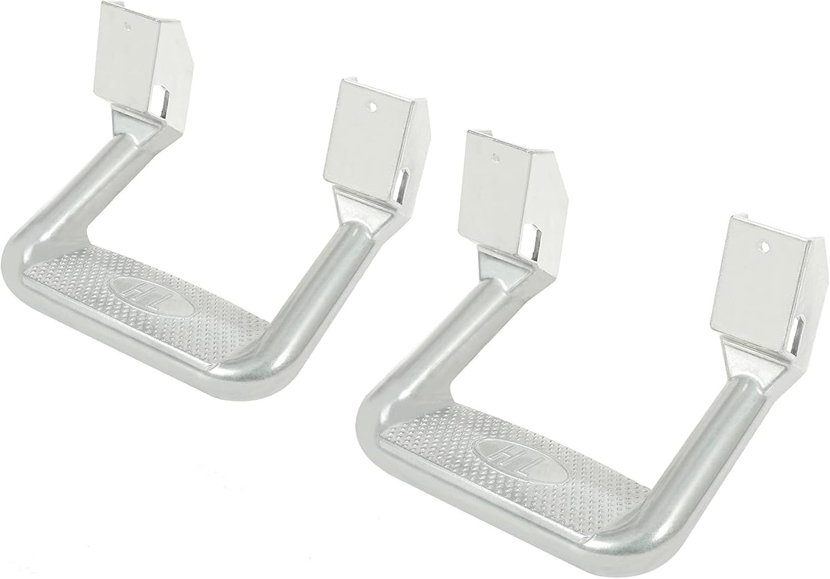 KUAFU Pair Aluminum Universal Side Step Compatible with Chevy Chevrolet GMC Ford Dodge Toyota Nissan Jeep Isuzu Mitsubishi Mazda Pickups & Trucks 2PCs Polishing Silvery